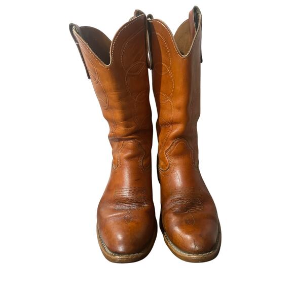 Vintage Landis Mens Brown Leather Cowboy Western Boots 10 D 94046 USA - Picture 4 of 9